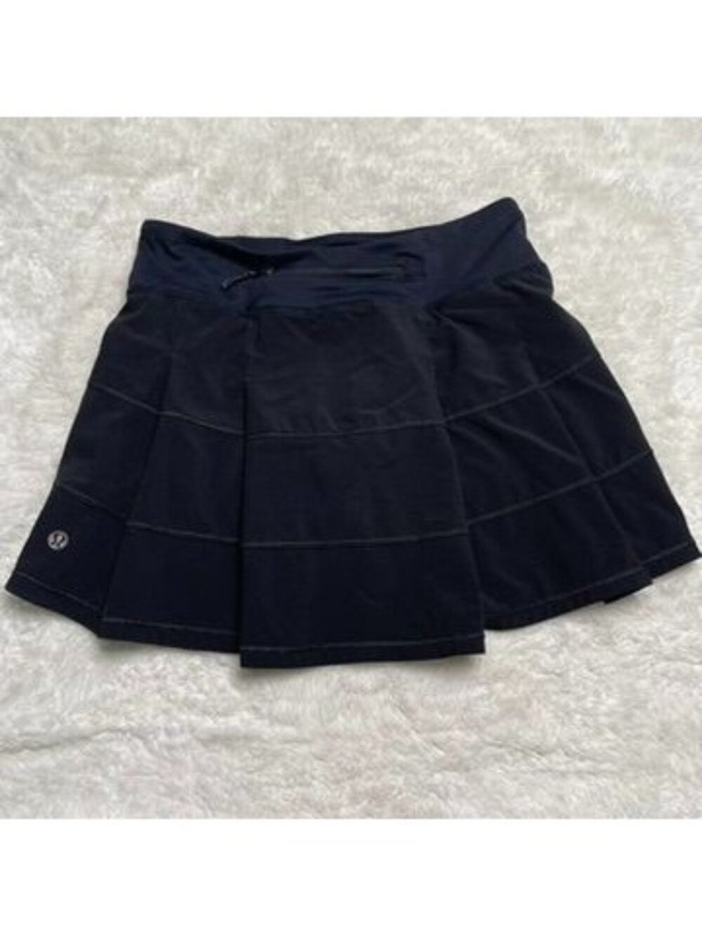 Lululemon Pace Rival Skirt Tall Black Size 4 Pleated Tennis Running Skort 13"